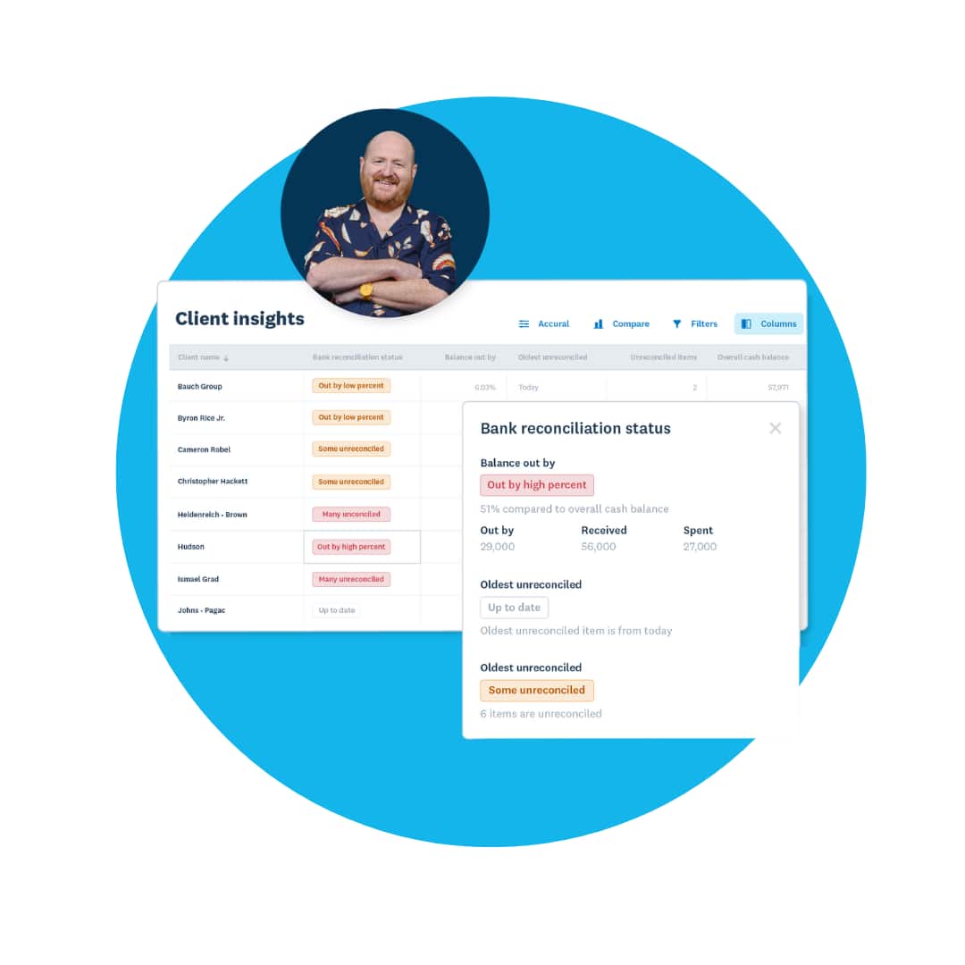 This relaxed small business owner uses insights from Xero’s bank account reconciliation to boost their cash flow.